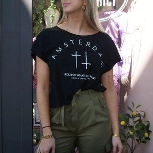 Nola Nova Amsterdam Gray T-Shirt Like NEW Sz XS